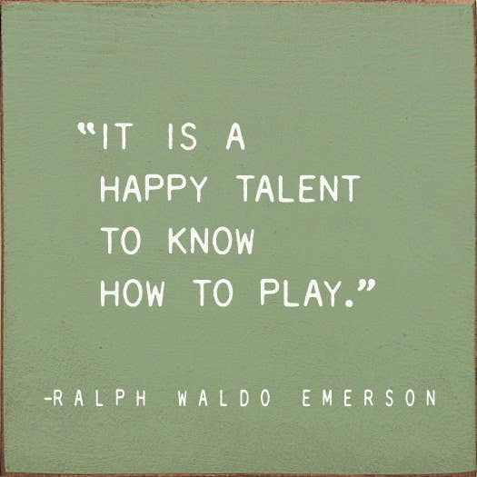 Typographic quote print: “Happy talent to know” in white on green