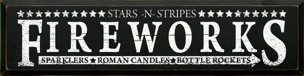 Fireworks Sparklers - Roman Candles - Bottle Rockets - Home Decor