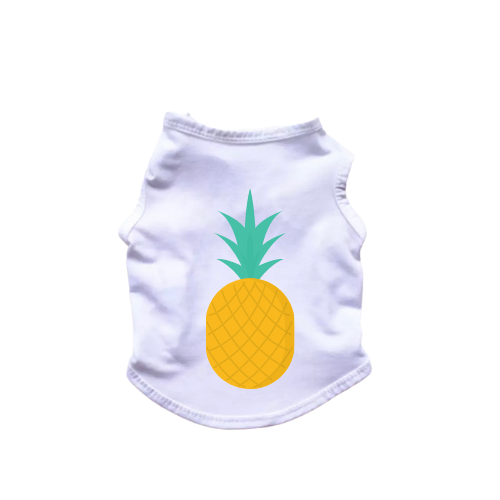 Lavender pineapple graphic pet tank top, sleeveless with crew neck