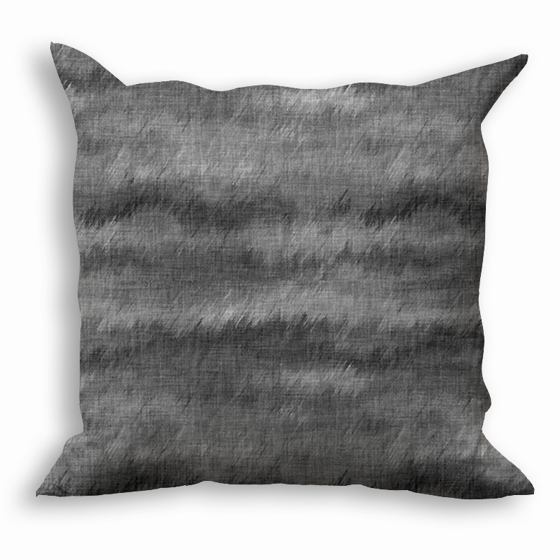 Dark gray square throw pillow with subtle textured fabric