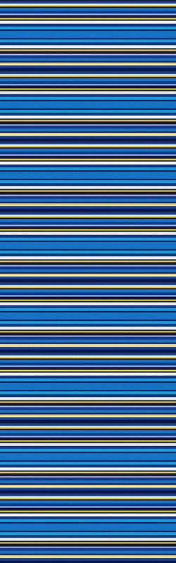 Cabana' Non-Slip Indoor/Outdoor Rug - Blue/Yellow Striped / 30" x 96" - Home Decor