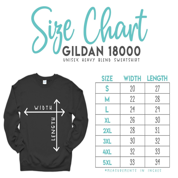 Women's black crewneck sweatshirt, long sleeves, graphic front