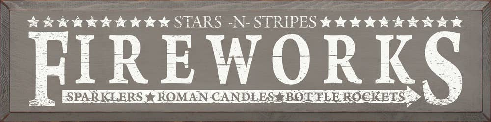 Fireworks Sparklers - Roman Candles - Bottle Rockets - Home Decor