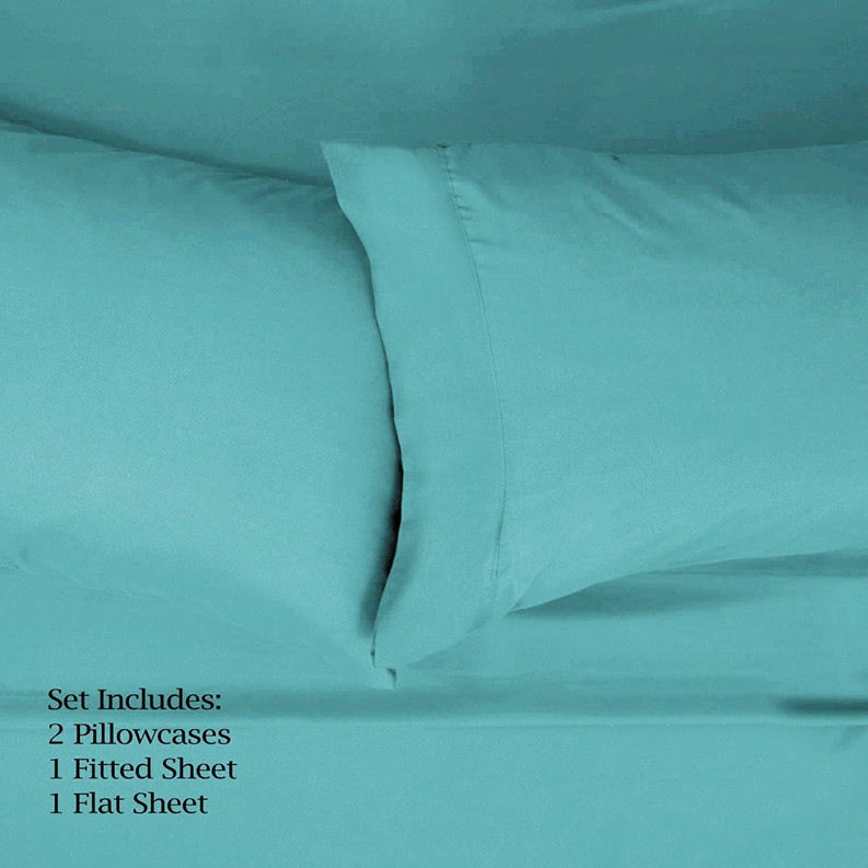 Embroidery Soft Sheet Set Wrinkle Resistant - Blue / Full - Home Decor