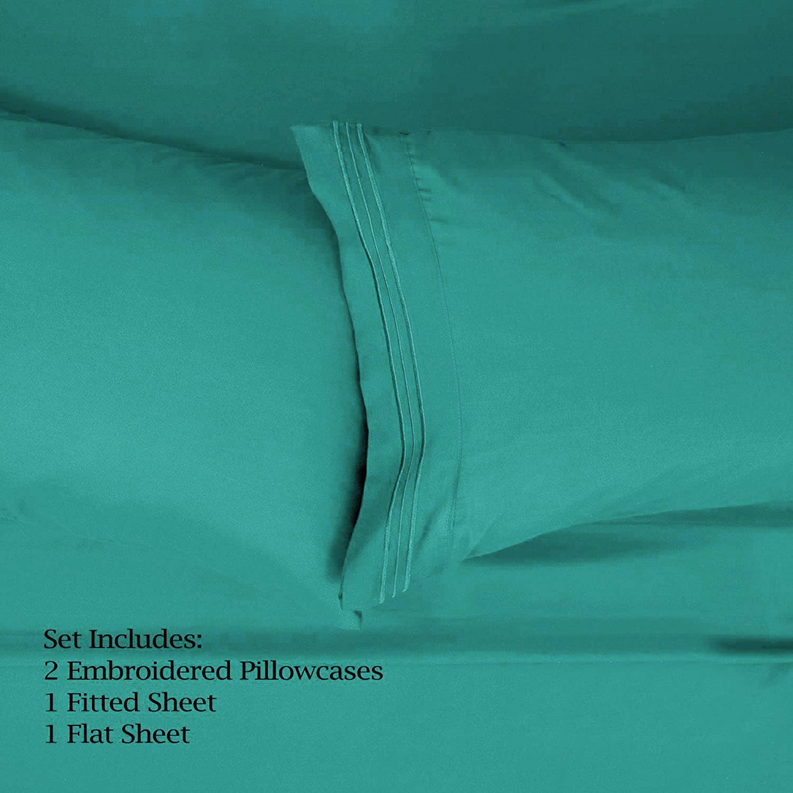 200 Embroidery Soft Sheet Set Wrinkle Resistant - Home Decor | CN, Home & Garden, Home Decor