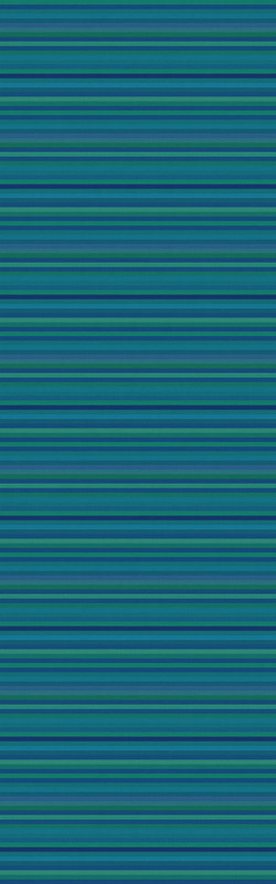Teal striped indoor/outdoor rug with horizontal stripes