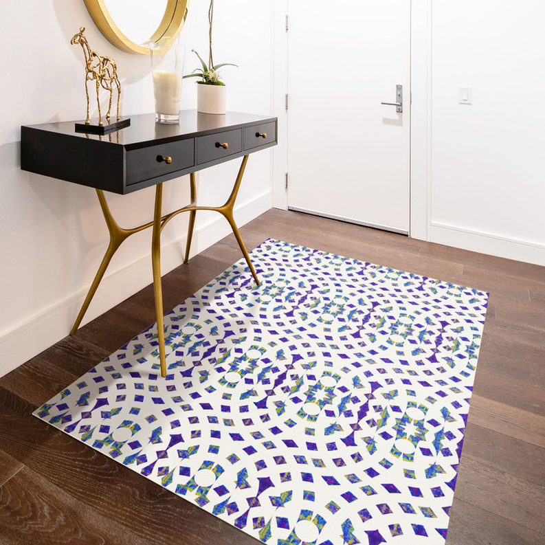 'Stained Glass' Multi-Color Mosaic Non-Slip Indoor/Outdoor Rug - Home Decor | 15-Days, Home & Garden, Home Decor