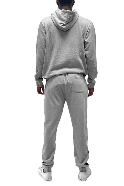 COLOR BLOCK SWEAT SET - GREYBLACK / 1 / L - Unisex Fashion