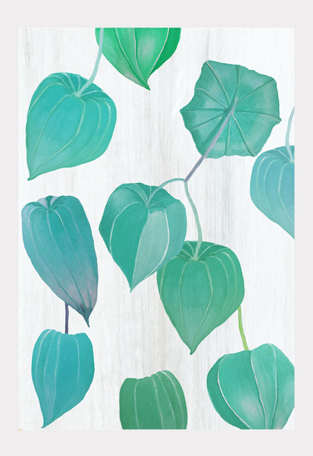Art Print - Aqua Chinese Lanterns on Snow / Small - Home Decor