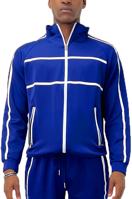 Cordial Tape Track Jacket - Royal / 1 / S - Unisex Fashion