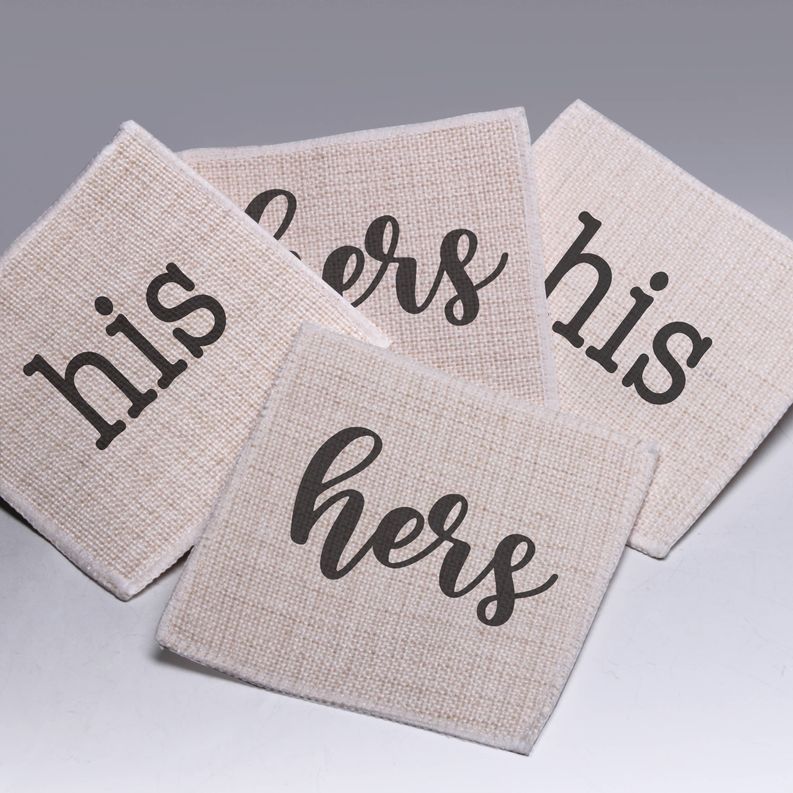 Engagement/Wedding Cork Coasters - 1 / His/His - Kitchen