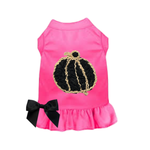 Chiffon Rose Halloween Pumpkin Dress - PINK / 1 / X Small - Pet Supplies