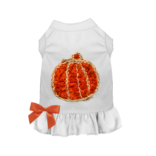 Chiffon Rose Halloween Pumpkin Dress - Pet Supplies