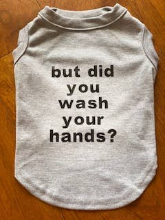 But did you wash your hands tee - White / 2X Large - Pet Supplies