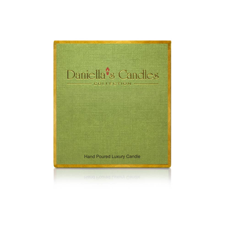 Green Daniella's Candles box: Hand Poured Luxury Candle