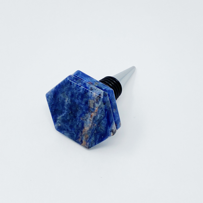 Another Class Hexagon Stone Wine Stopper By Young - Home Decor