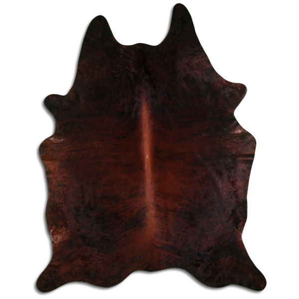 Medium brindle cowhide with natural hair, irregular hide shape