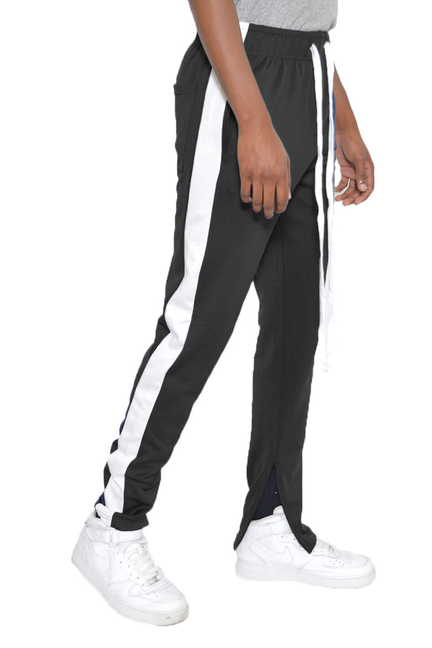 Classic Slim Fit Track Pants - BLACK WHITE / 1 / XL - Unisex Fashion