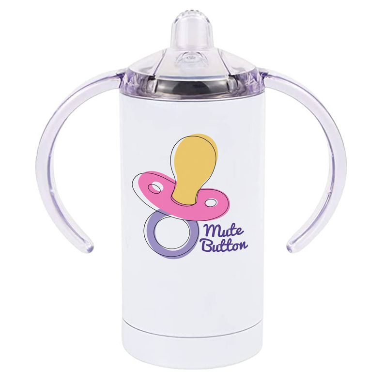 "Mute Button" Pacifier Sippy Cups with Handles - Kitchen & Dining