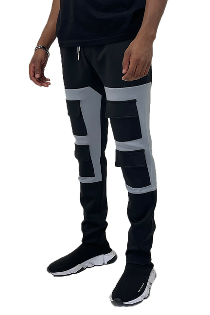 Colorblock Pouch Joggers - Black Grey / 1 / M - Unisex Fashion