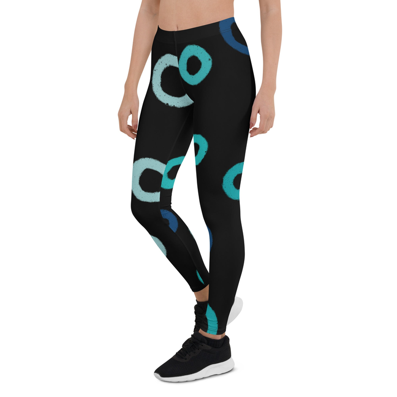 Activewear Shorts - Blue and Black Ring Activewear / L - Women's