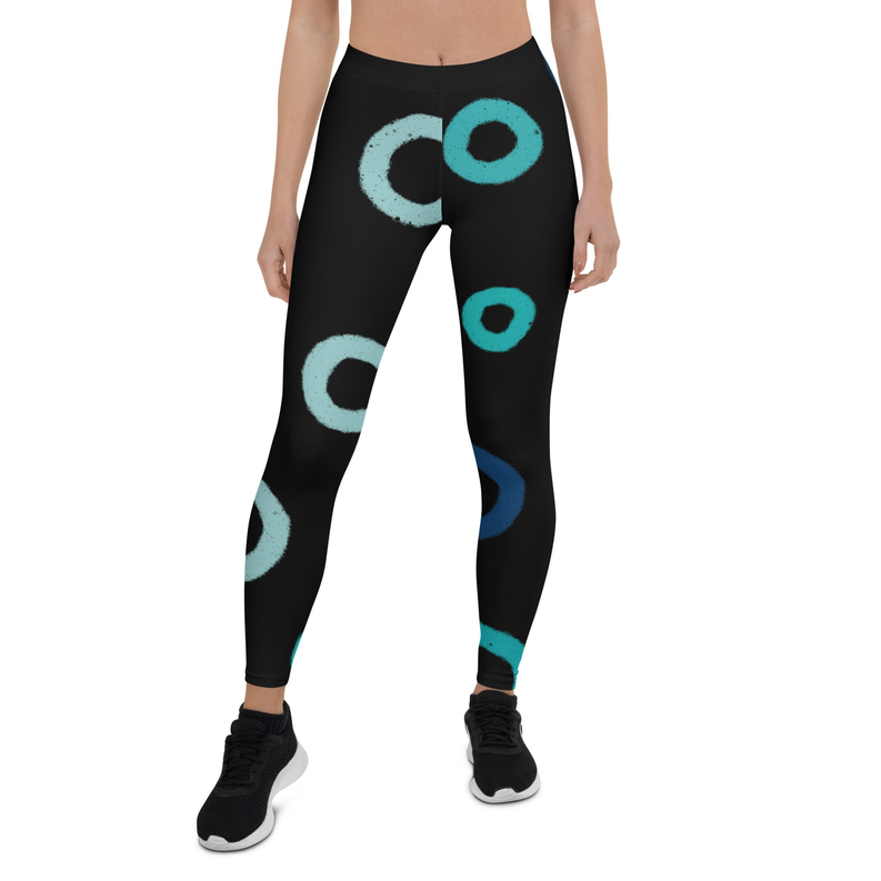 Activewear Shorts - Blue and Black Ring Activewear / L - Women's