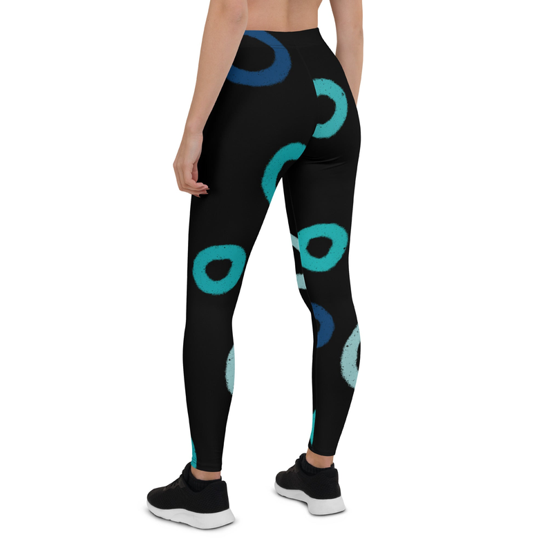 Activewear Shorts - Blue and Black Ring Activewear / L - Women's