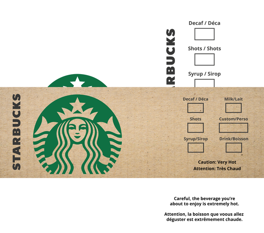 Stainless steel tumbler with green Starbucks logo graphic