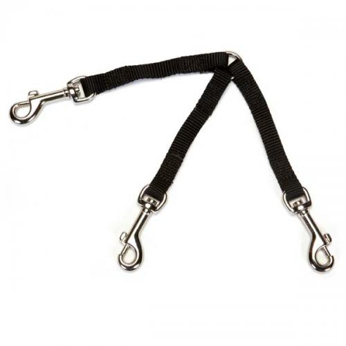3-way coupler strap, 24 in, black webbing with carabiner-style clips