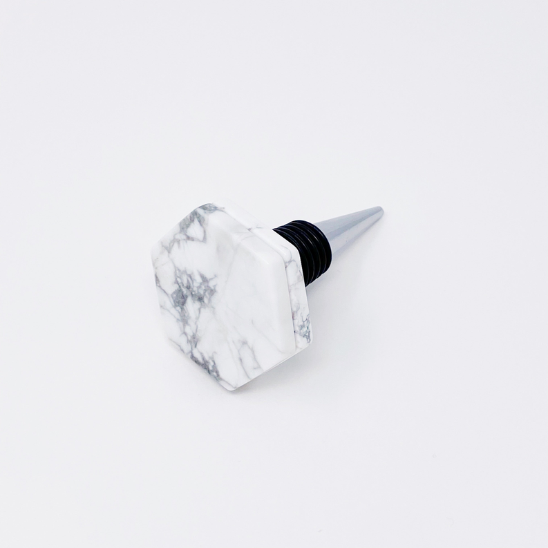 Another Class Hexagon Stone Wine Stopper By Young - Home Decor