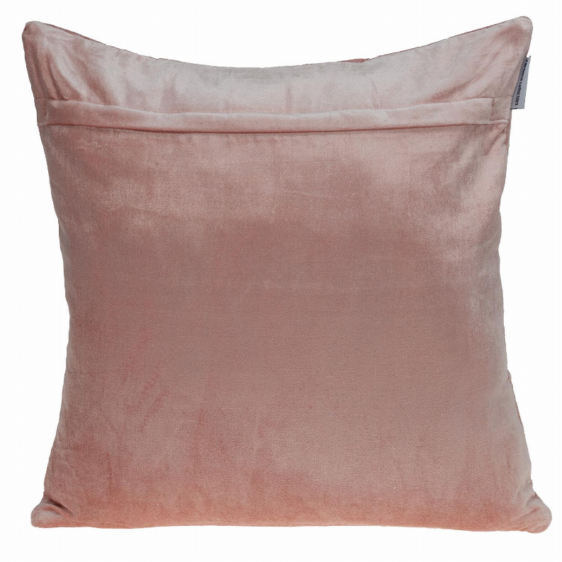 Pink quilted throw pillow cover with geometric stitch pattern, square