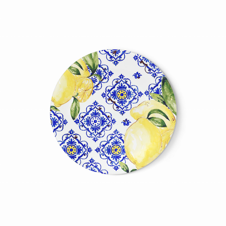 Amalfi Coast Melamine Dinner Plate / Set of 4 - Home Decor