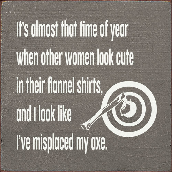 Funny t-shirt with slogan and target graphic, white text on dark gray