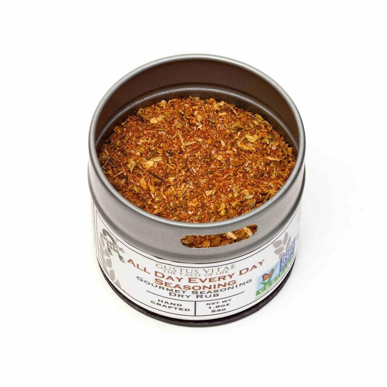 All Day Every Day seasoning jar filled with brown herb spice blend