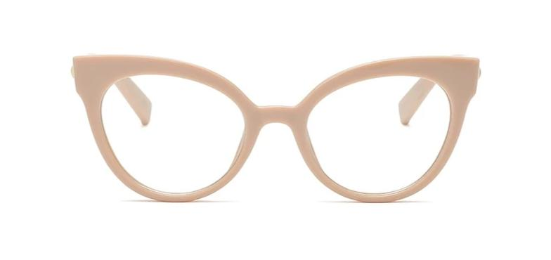 Light peach oval optical frames