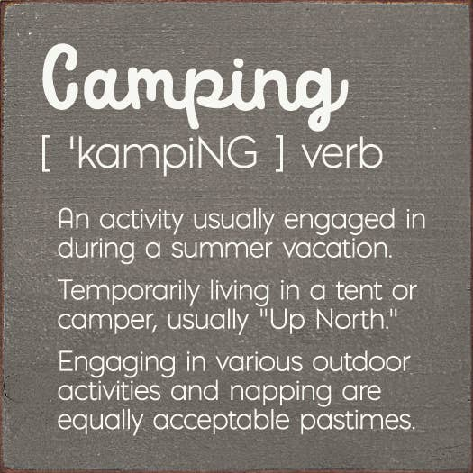 Camping - An activity uaually engaged in during a.. - Home Decor