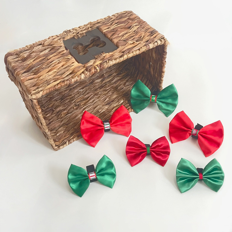Christmas Bow Budget Bundle|Pets Ribbons - 50 - Pet Supplies