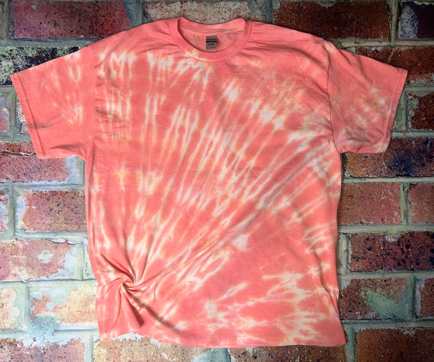 Coral Tie Dye Blank Tee - Unisex Fashion