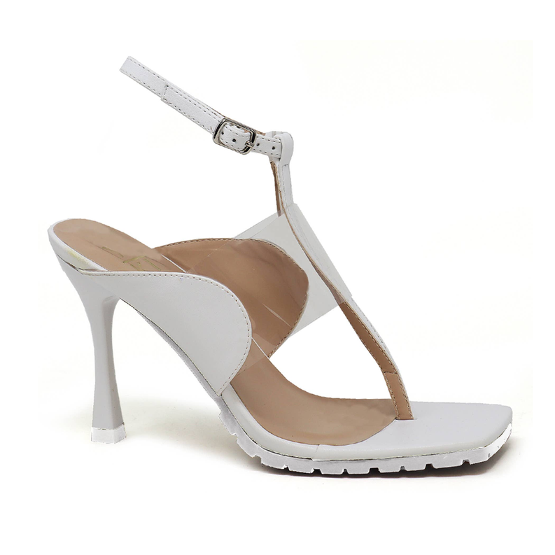 DREZZY-20 Women's Open Square Toe High heels - White / 12 / B12--6(1)-6.5(1)-7(1)-7.5(1)-8(2)-8.5(2)-9(2)-10(2) - Footwear