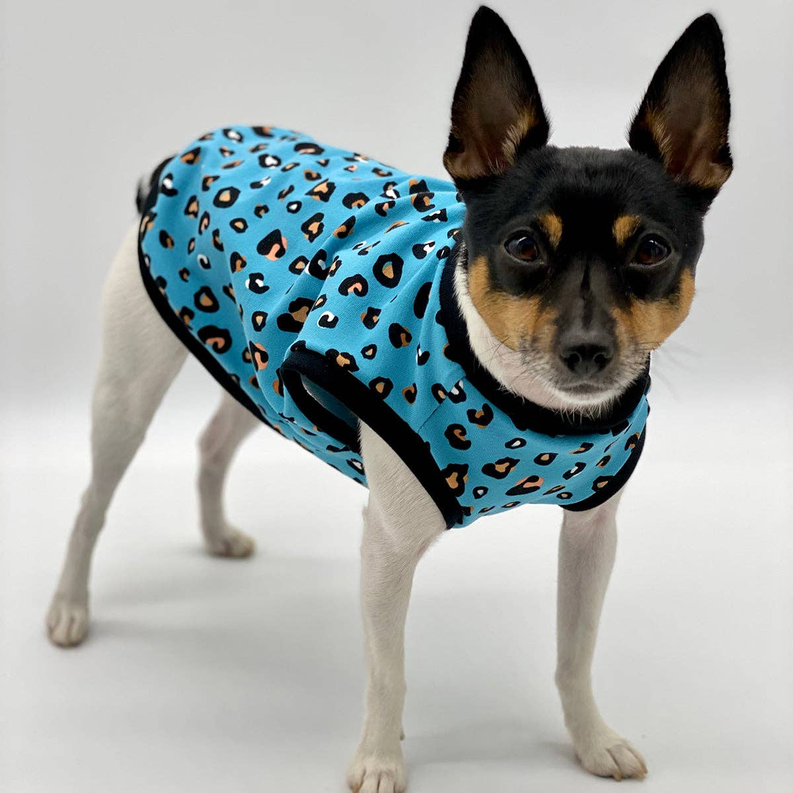 DCNY Teal Leopard Print Tank - Limited Edition - 1 / XS - Pet Supplies