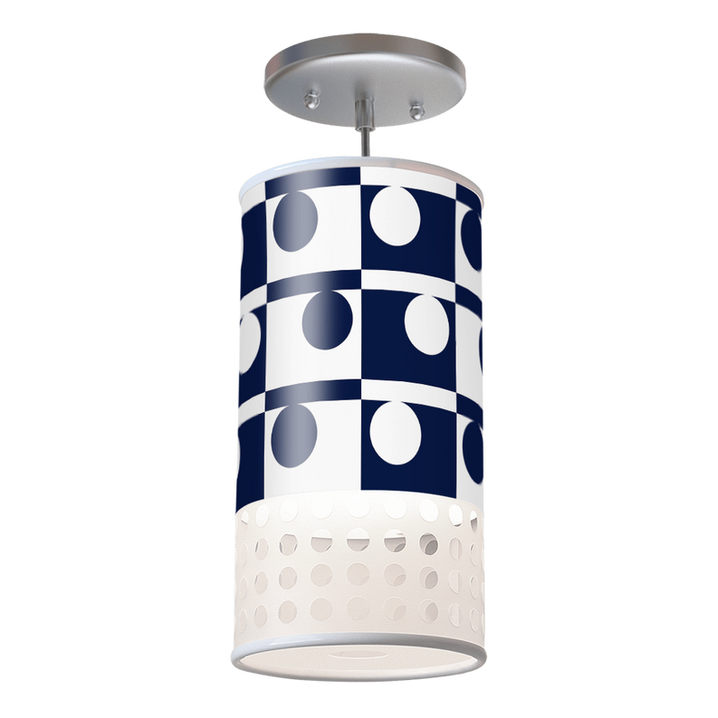 Austin Pendant Light - Checkers in Navy - Lamps & Lights