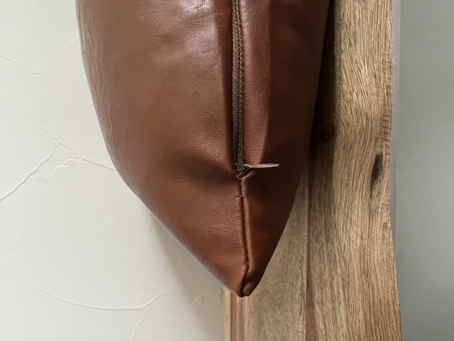Faux Leather Throw Pillow Cover - Home Decor