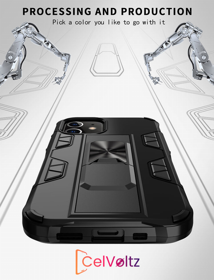 Celvoltz Kickstand Shockproof Case For IPhone - Electronics