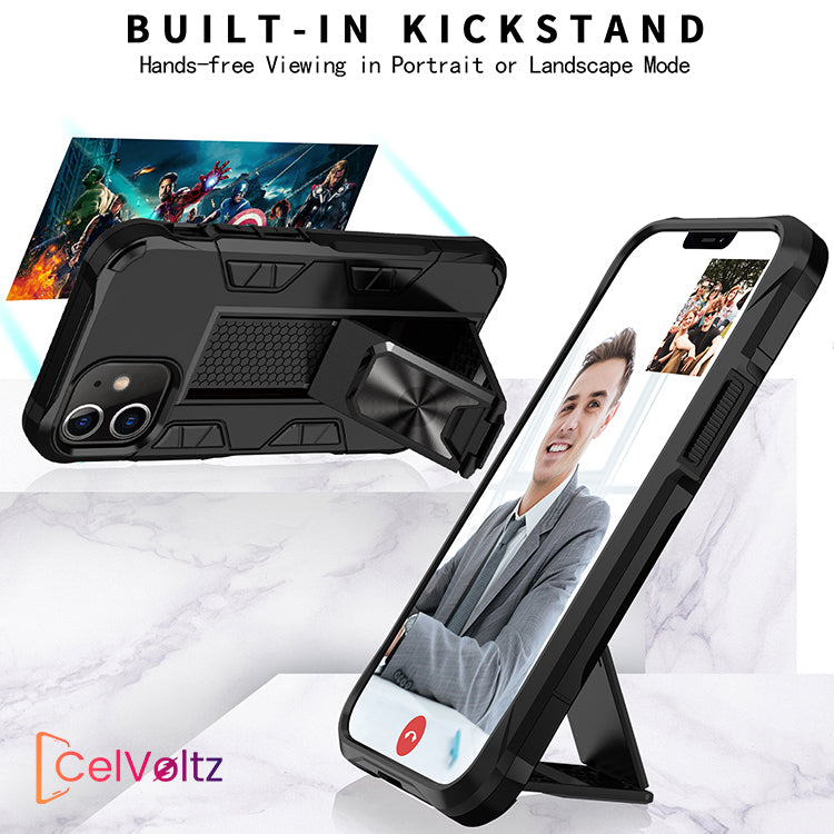 Celvoltz Kickstand Shockproof Case For IPhone - Electronics