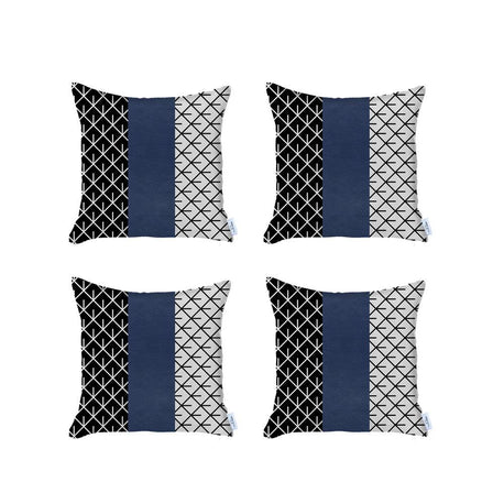 Bohemian Vegan Faux Leather Throw Pillow Set - Pillows