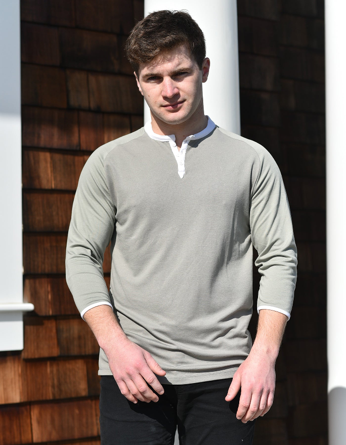 3/4 Sleeve Henley - Men's | Clothing, Male, Men s