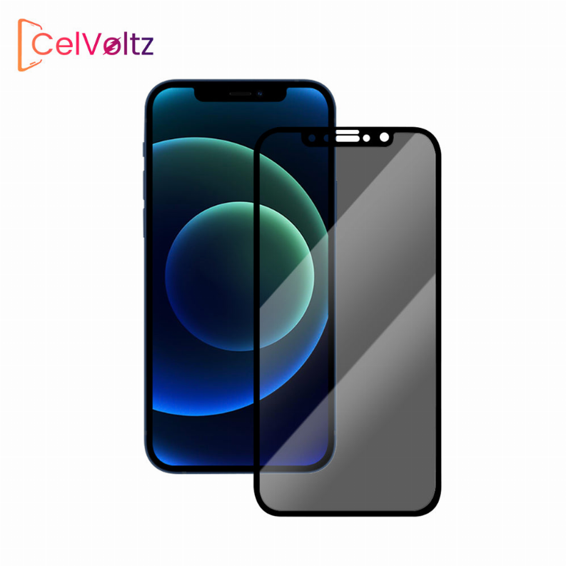 Privacy tempered glass screen protector for iPhone with full-screen coverage