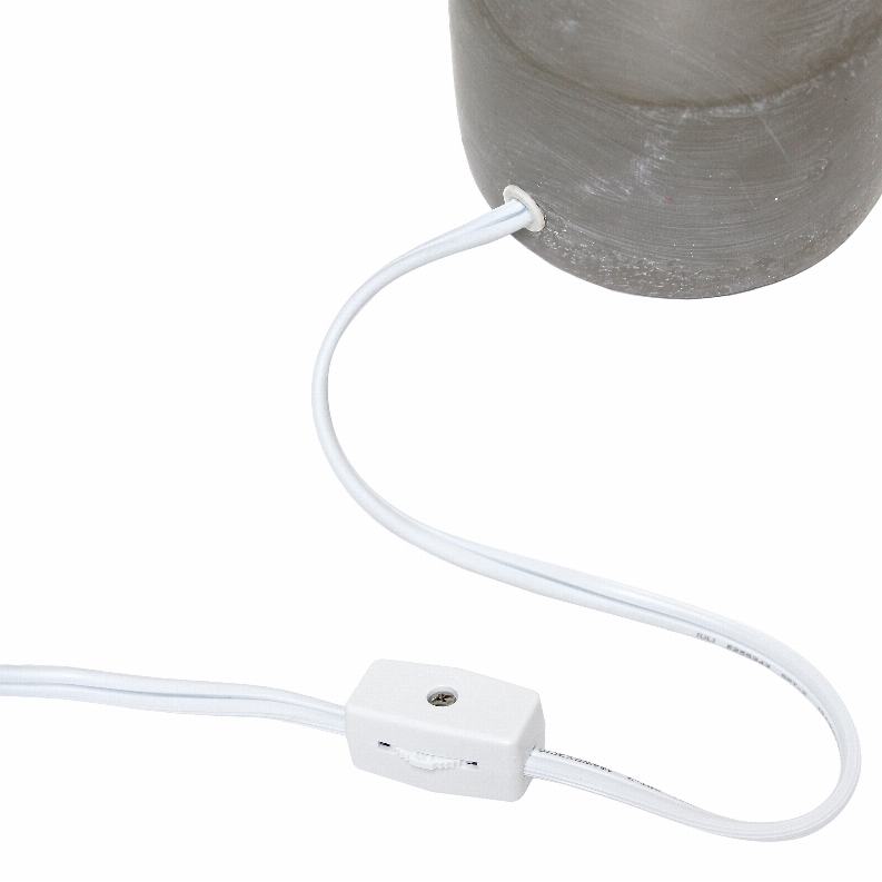 Ceramic table lamp socket with white cord and inline switch/plug