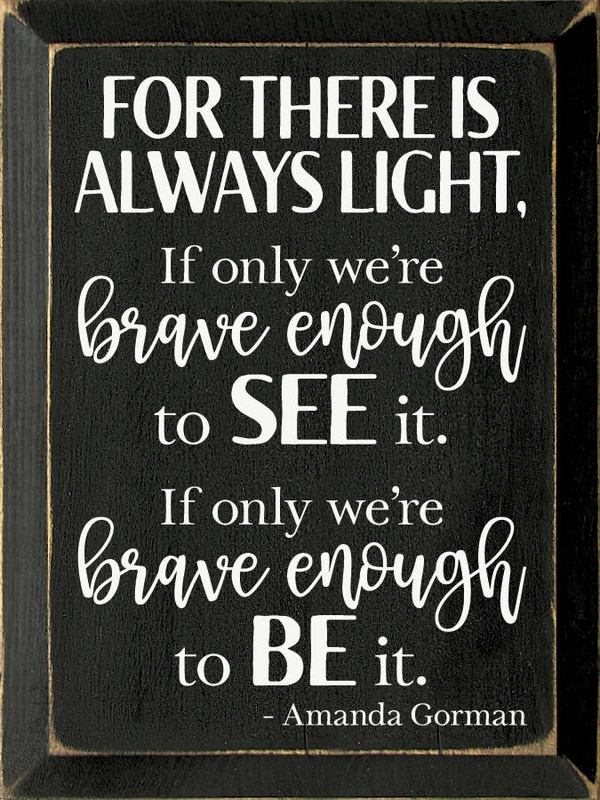 Framed inspirational quote wall art with white text on dark chalkboard background