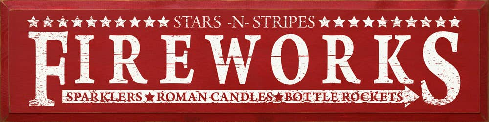 Fireworks Sparklers - Roman Candles - Bottle Rockets - Home Decor